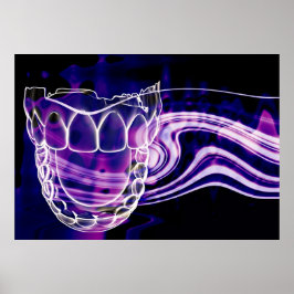 Open mond Fresh Breath Dentist Poster