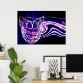 Open mond Fresh Breath Dentist Poster (Thuiskantoor)