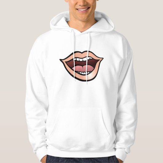 Open mond hoodie (Voorkant)