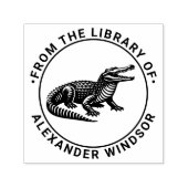Open Mond Krokodil Bibliotheek van Boeknaam R Zelfinktende Stempel (Design)