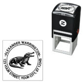 Open Mond Krokodil Naam Retouradres R Zelfinktende Stempel (In situ)