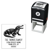 Open Mond Krokodil Naam Return Adres Zelfinktende Stempel (In situ)