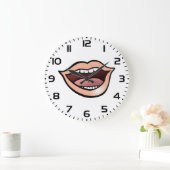 Open mond lippen tanden tong grote klok (Huis)