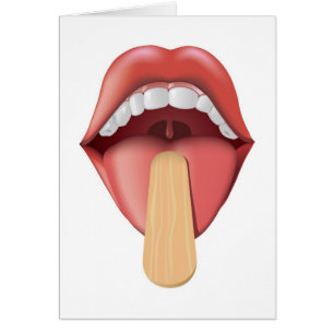 Open mond met tongdepressor