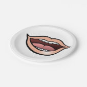 Open mond papieren bordje (Gekanteld)