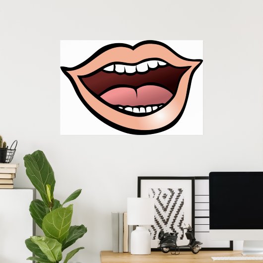 Open mond poster (Thuiskantoor)