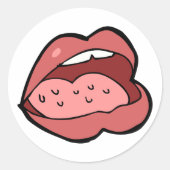 Open mond Stickers (Voorkant)