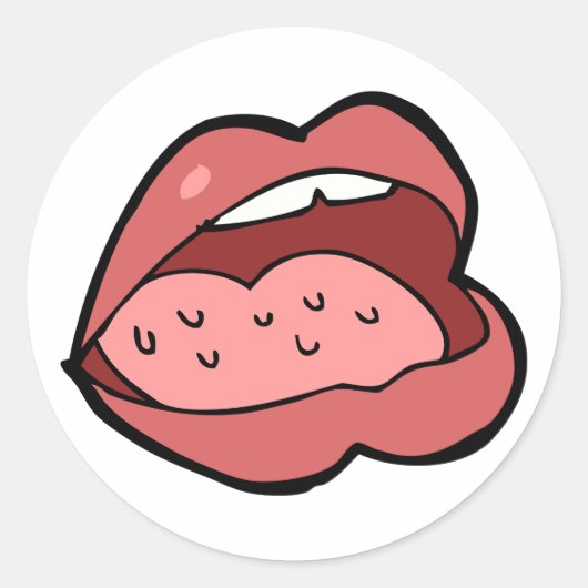 Open mond Stickers (Voorkant)