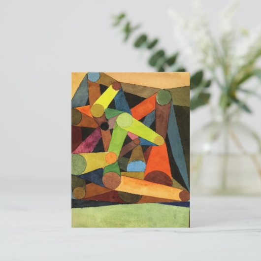 Open Mountain Abstract Paul Klee Briefkaart (Staand voorkant)