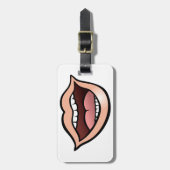 Open Mouth Lips Teeth Tongue Bagagelabel (Voorkant verticaal)
