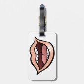 Open Mouth Lips Teeth Tongue Bagagelabel (Achterkant verticaal)
