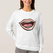 Open Mouth Lips Teeth Tongue T-shirt (Voorkant)
