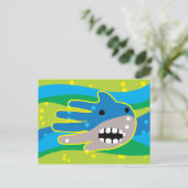Open Mouth Shark Briefkaart (Staand voorkant)