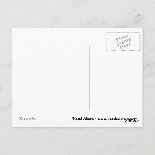 Open Mouth Shark Briefkaart (Achterkant)