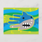 Open Mouth Shark Briefkaart (Voorkant)