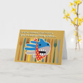 Open Mouth Shark Kaart (Gele Bloem)