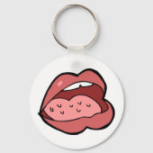 Open Mouth Tongue Keychain (Voorkant)