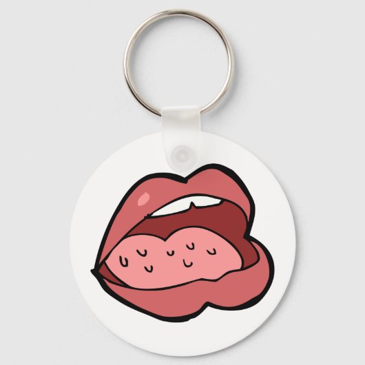 Open Mouth Tongue Keychain (Voorkant)