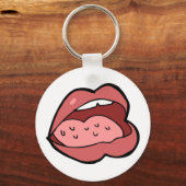 Open Mouth Tongue Keychain (Voorkant)