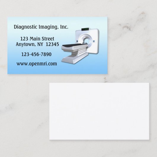 Open MRI Visitekaartje (Voorkant / Achterkant)