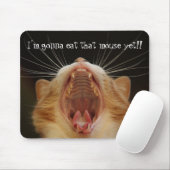 Open muis met kleine kat-mond Eater Mousepad Muismat (Met muis)