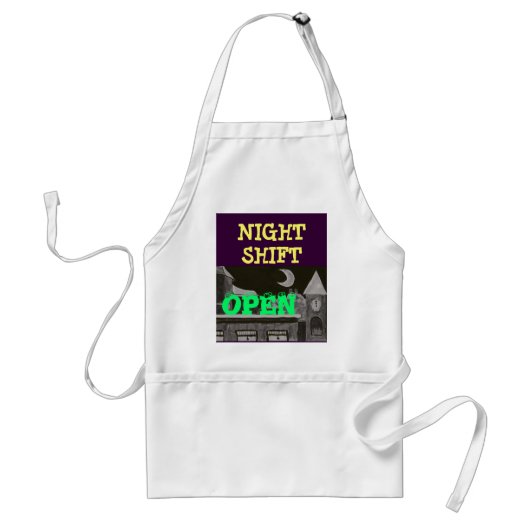OPEN - NACHTSCENE - Apron Standaard Schort (Voorkant)