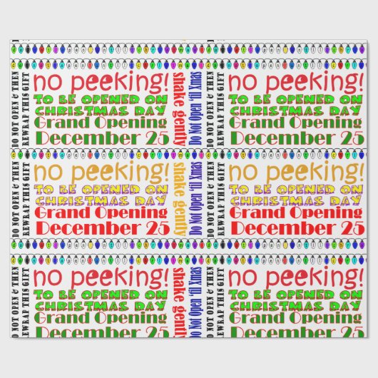 OPEN NIET TIL CHRISTMAS! CADEAUPAPIER (Vlak)