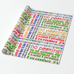 OPEN NIET TIL CHRISTMAS! CADEAUPAPIER
