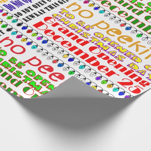 OPEN NIET TIL CHRISTMAS! CADEAUPAPIER (Hoek)