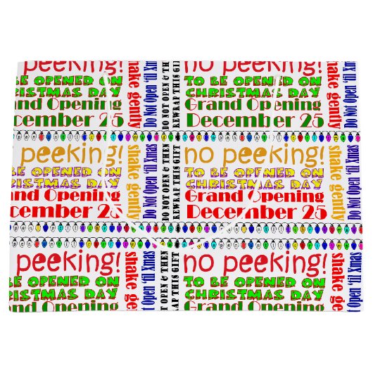 OPEN NIET TIL CHRISTMAS! GROOT CADEAUZAKJE (Voorkant)