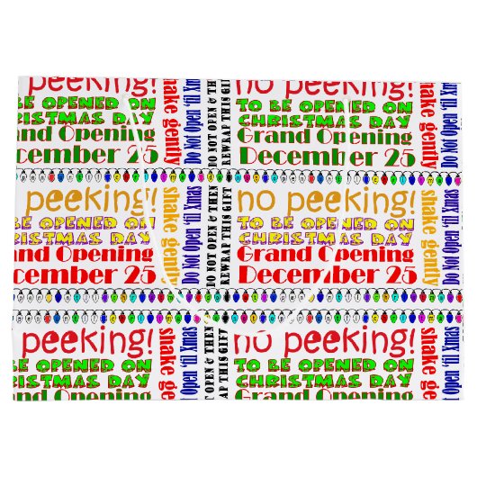 OPEN NIET TIL CHRISTMAS! GROOT CADEAUZAKJE (Achterkant)