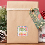 OPEN NIET TIL CHRISTMAS! VIERKANTE STICKER<br><div class="desc">* Laat deze kerstwaarschuwing de ontvanger "NIET OPENEN 'TOT KERSTMIS!" ~ maar zullen deze woorden voorkomen dat ze gluren, schudden of raden wat het is? * Stickers zijn leuk tijdens het winterseizoen! * Verschillende grootte en vorm opties voor deze stickers * Kies grootte en gebruik voor kerstcadeaus, doe-het-zelf projecten, ambachtelijke...</div>