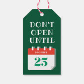 Open niet tot 25 december cadeaulabel (Achterkant)