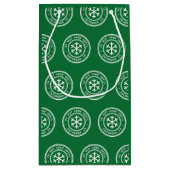 Open niet tot de groene kerstcadeau klein cadeauzakje (Achterkant)