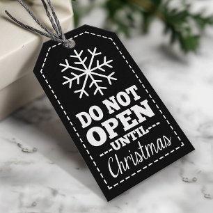 Open niet tot het zwarte wit van de Sneeuwvlok van Cadeaulabel