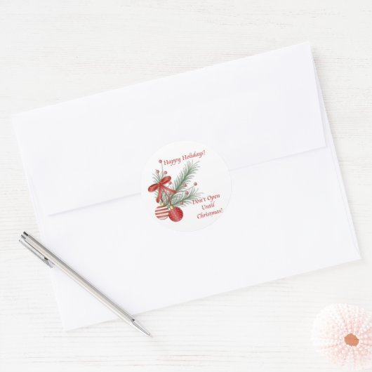 Open niet tot Kerst stickers (Envelop)