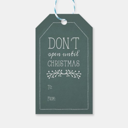 Open niet tot Kerstmis Cadeaulabel (Voorkant)