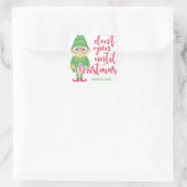 Open niet tot Kerstmis Vierkante Sticker (Tas)