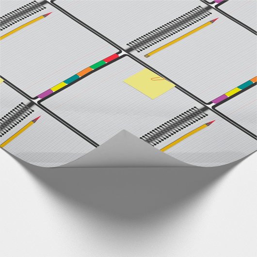 Open Notitieboek en potlood Cadeaupapier