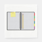 Open Notitieboek en potlood Servet (Voorkant)