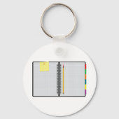 Open Notitieboek en potlood Sleutelhanger (Voorkant)