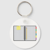 Open Notitieboek en potlood Sleutelhanger (Achterkant)