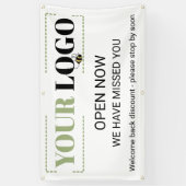 Open nu BedrijfsLogo openluchtbanner Sjabloon Spandoek (Verticaal)