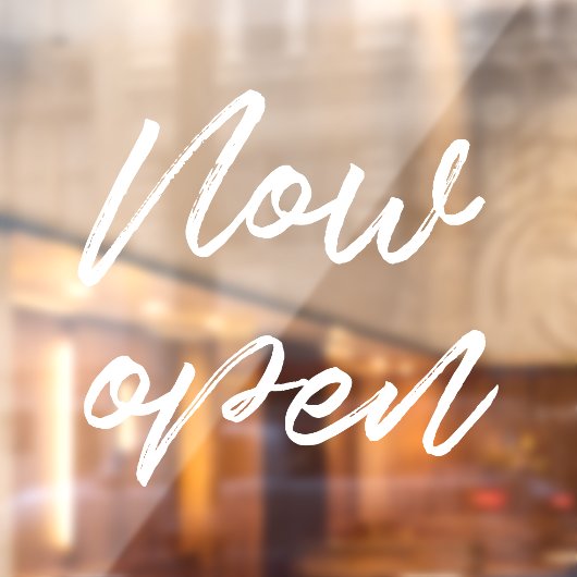 Open nu de opening van moderne bedrijven raamsticker (Vel 2)