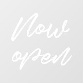 Open nu de opening van moderne bedrijven raamsticker (Vel)