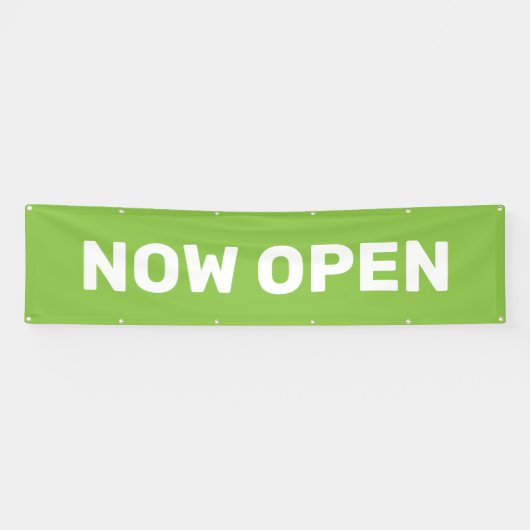 Open nu Groene Kleine Onderneming Groot Spandoek (Horizontaal)