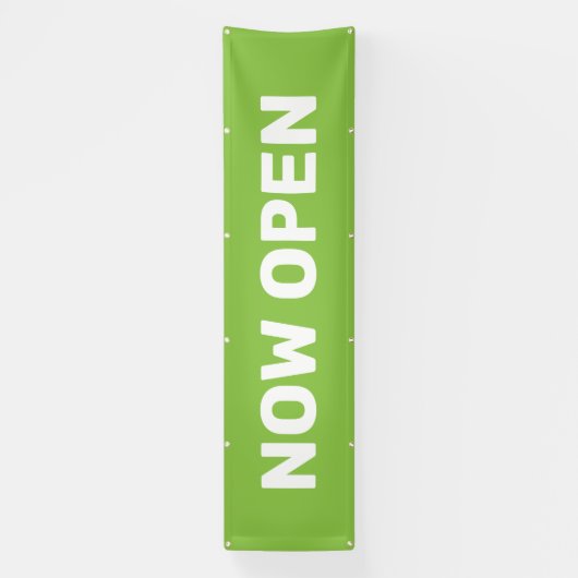 Open nu Groene Kleine Onderneming Groot Spandoek (Verticaal)