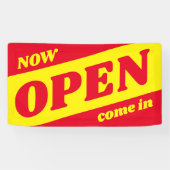 Open nu openlucht binnenshuis teken voor zakelijk  spandoek (Horizontaal)