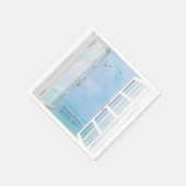 Open-oceaanraam met zeegarren servet (Hoek)