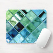 Open Ocean Glass Tile Mosaic Art Mousepad Muismat (Met muis)